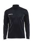 Craft Progress Halfzip LS tee men Black - Suomen Brodeeraus