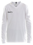 Craft Squad Jersey solid LS JR White - Suomen Brodeeraus