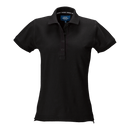 Marion solid Polo w Black - Suomen Brodeeraus