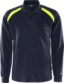 Palosuojattu Flamestat pitkähihainen pikeepaita 784 PFLA Tummansininen - Suomen Brodeeraus