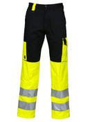 6501 PANTS HV YELL/BLACK - Suomen Brodeeraus