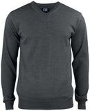 EVERETT SX V-NECK Antra mel - Suomen Brodeeraus