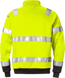 High vis college lyhyt vetoketju lk.3, 728 SHV Hi-Vis Yellow/Black - Suomen Brodeeraus