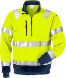 High vis college lyhyt vetoketju lk.3, 728 SHV Hi-Vis Yellow/Navy - Suomen Brodeeraus