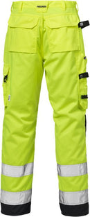 High vis housut lk.2, 2026 PLU Hi-Vis Yellow/Black - Suomen Brodeeraus