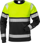 High vis pitkähihainen t-paita lk 2 7519 THV Hi-Vis Yellow/Black - Suomen Brodeeraus