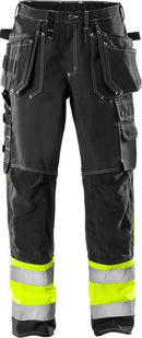 High vis rakentajan housut lk.1, 247 FAS Black - Suomen Brodeeraus