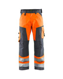 Highvis housut Huomio oranssi/Grafiitinharmaa - Suomen Brodeeraus
