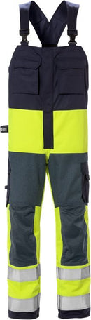 Palosuojattu High Vis avosuoja lk 2 1584 FLAM Hi-Vis Yellow/Navy - Suomen Brodeeraus