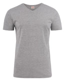PRINTER HEAVY V T-SHIRT GREY MELANGE - Suomen Brodeeraus