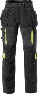 Rakentajan stretch housut naisten 2569 STP Black - Suomen Brodeeraus