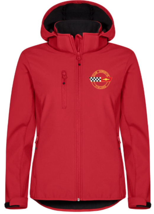 CORVETTE Classic Softshell Hoody Lady Red