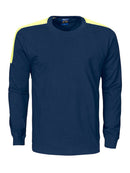 2020 T-SHIRT L.S Navy/Yellow - Suomen Brodeeraus