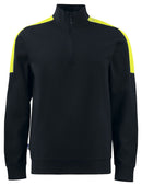 2128 SWEATSHIRT 1/2 ZIP Black/HVyell - Suomen Brodeeraus