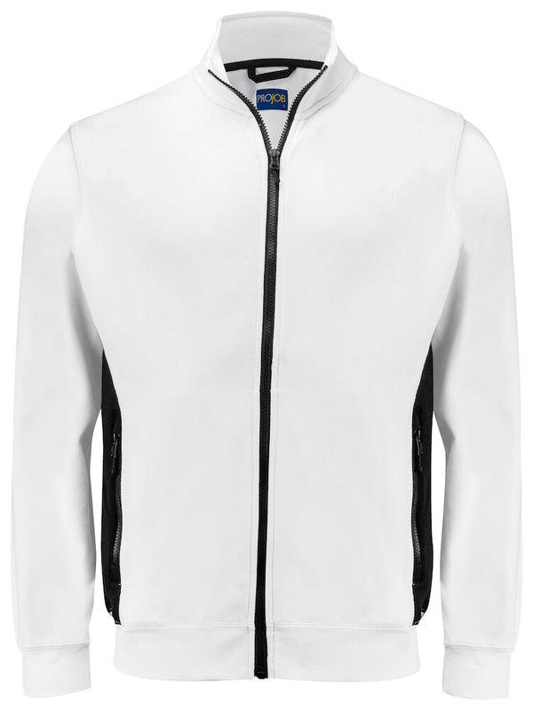 2129 SWEATSHIRT FULL ZIP White - Suomen Brodeeraus