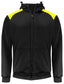 2133 Hood Jacket Black/HVyell L - Suomen Brodeeraus