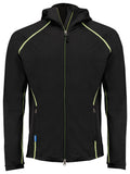 3314 Hood jacket Black/HVyell XL - Suomen Brodeeraus