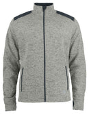 3318 FLEECE JACKET Grey melange - Suomen Brodeeraus