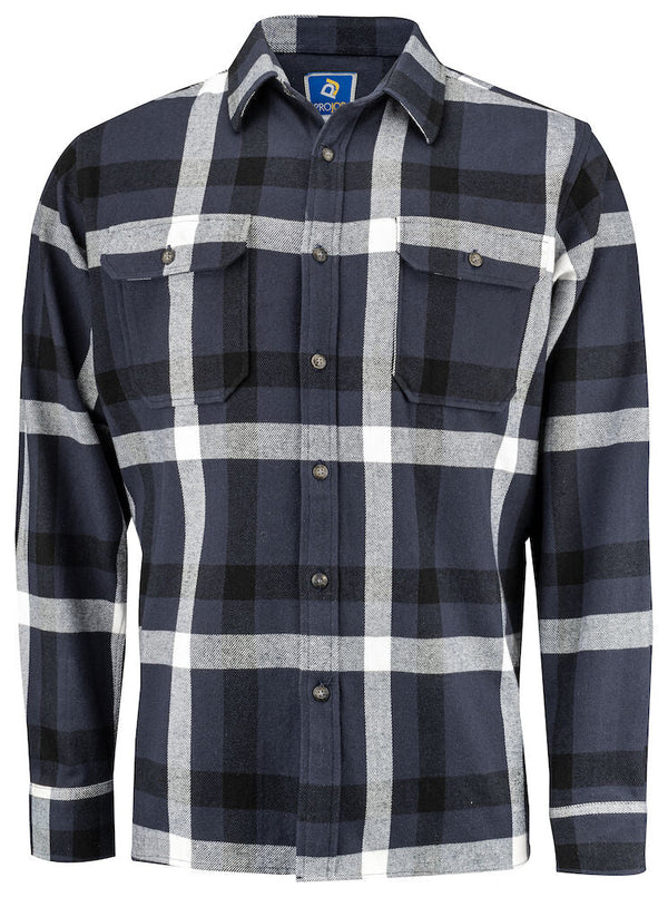 5212 Flannel Shirt Navy 2XL - Suomen Brodeeraus