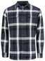 5213 Lined Flannel Shirt Navy 4XL - Suomen Brodeeraus