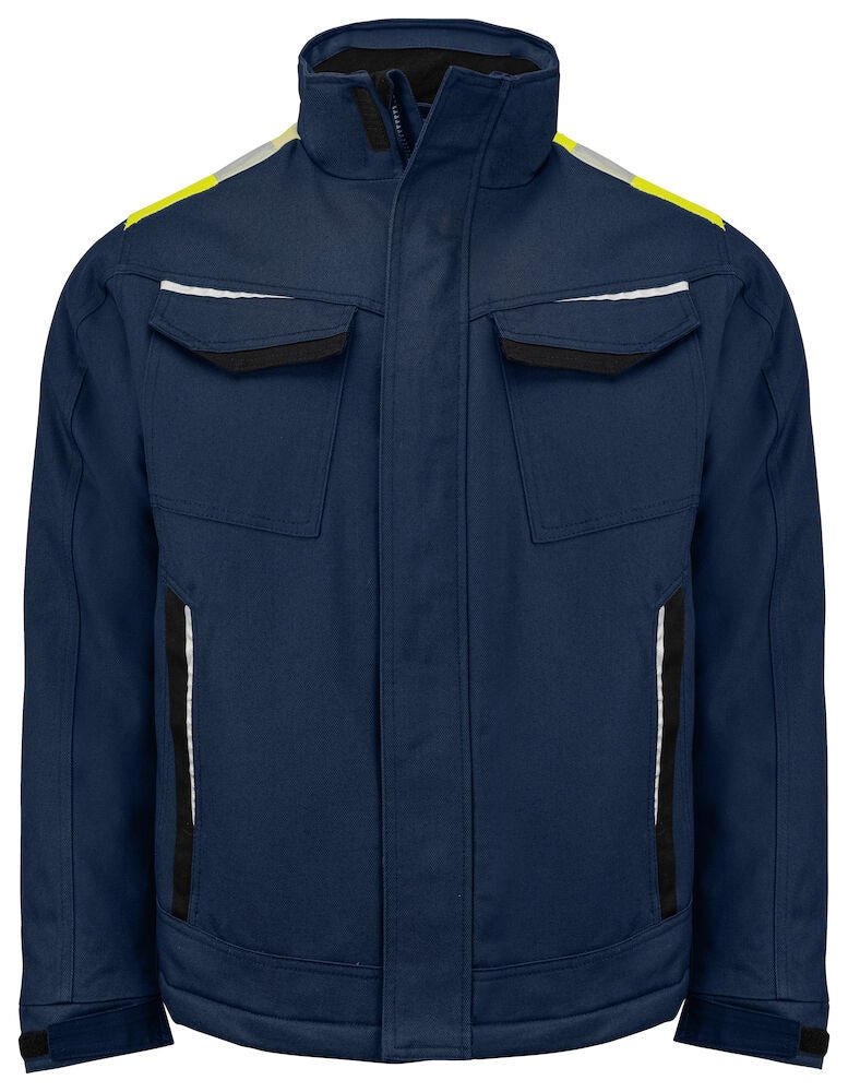 5438 JACKET INCREASED VISIBILITY Navy/Yellow XS - Suomen Brodeeraus