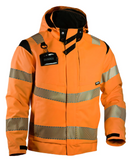 Safety winter jacket, white-orange