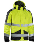 Safety winter jacket, white-yellow