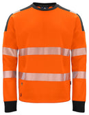 6108 SWEATSHIRT HI VIZ Orange/blck - Suomen Brodeeraus