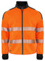 6109 SWEATSHIRT HI VIZ FULL ZIP Orange/blck - Suomen Brodeeraus