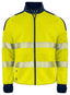 6109 SWEATSHIRT HI VIZ FULL ZIP Yellow - Suomen Brodeeraus