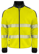 6109 SWEATSHIRT HI VIZ FULL ZIP Yellow/Bl - Suomen Brodeeraus