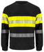 6129 SWEATSHIRT HI VIZ Yellow/Bl - Suomen Brodeeraus