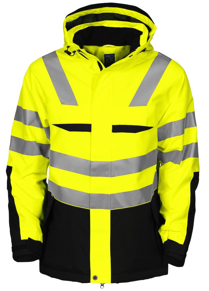 6418 JACKET HV Yellow/Bl - Suomen Brodeeraus