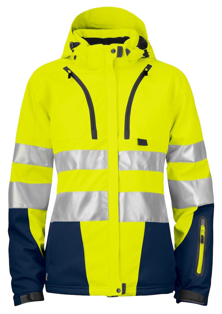 6424 PADDED JACKET WMN EN ISO 20471 Yellow - Suomen Brodeeraus