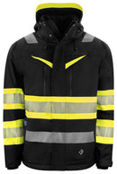 6446 PADDED JACKET HI VIZ Yellow/Bl - Suomen Brodeeraus