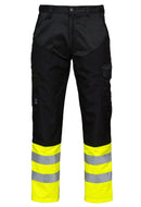 6507 PANTS HV YELL/BLACK - Suomen Brodeeraus