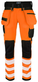 6573 WAISTPANT STRETCH EN ISO 2047 Orange/blck - Suomen Brodeeraus