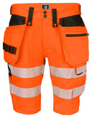 6575 SHORTS STRETCH EN ISO 20471 C Orange/blck - Suomen Brodeeraus