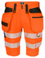 6575 SHORTS STRETCH EN ISO 20471 C Orange/blck - Suomen Brodeeraus