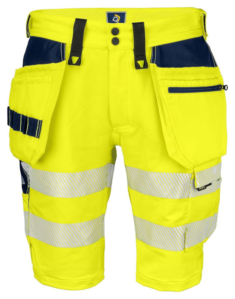 6575 SHORTS STRETCH EN ISO 20471 CLASS Yellow - Suomen Brodeeraus