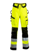 Naisten turva stretchhousut, hv-keltainen