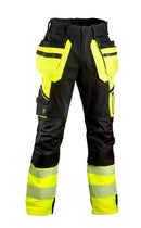 Turva stretch-riipputaskuhousut, HV-Keltainen/Musta