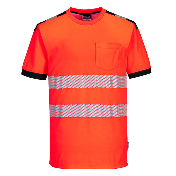 T181 Hi-Vis Vision T-shirt red-black