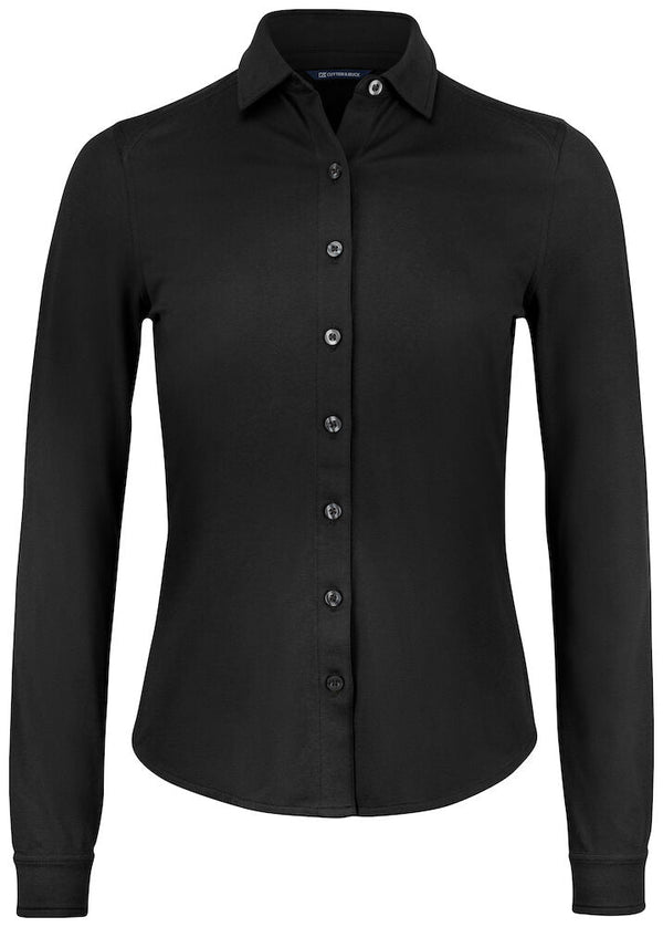 Advantage Shirt Ladies Black - Suomen Brodeeraus
