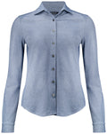 Advantage Shirt Ladies Indigo Mel - Suomen Brodeeraus