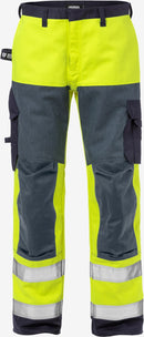 Alva varavaate Palosuojatut High vis housut lk 2 2585 FLAM Neonkeltainen/Tummansininen