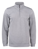 Basic Active Half Zip Jr Grey melange 110/120 cm - Suomen Brodeeraus