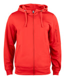 Basic Active Hoody FZ Red - Suomen Brodeeraus