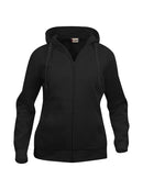 BASIC HOODY FULL ZIP LADY BLACK - Suomen Brodeeraus