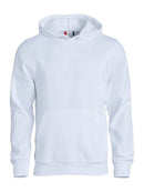 BASIC HOODY JR WHITE - Suomen Brodeeraus